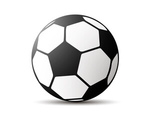 Fototapeta premium old soccer ball with shadow
