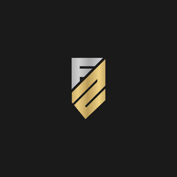 FZ, ZF, Abstract initial monogram letter alphabet logo design