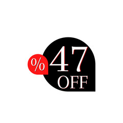 47% off Black figurine with red discount and 3D detail	