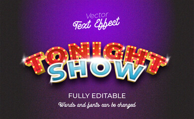 Tonight show editable text effect
