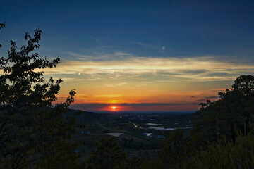 sunset in the mountains
