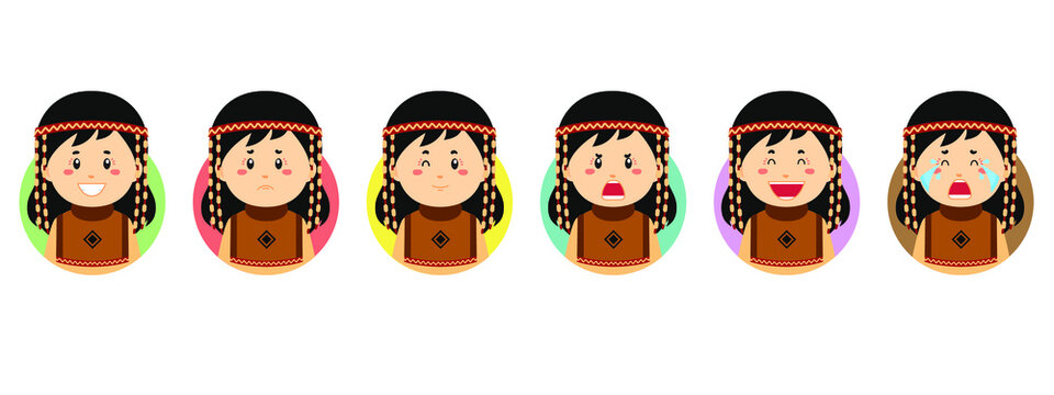 Aleuts Avatar with Various Expression
