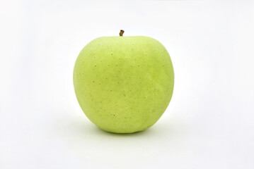 Green apple on white background