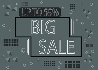 Big sale 59% off template special offer. 59 percent in white.