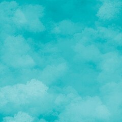 Cloudy light blue sky, bright watercolor texture for backgrounds and wallpapers.