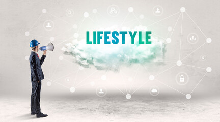 Engineer working on a social media concept