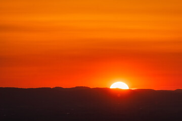 sunset in the mountains