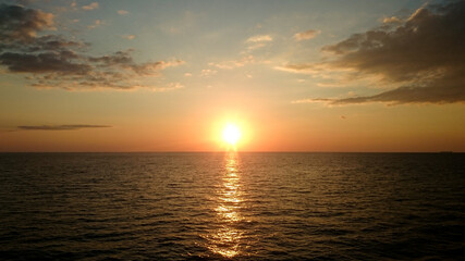 sunset over the ocean