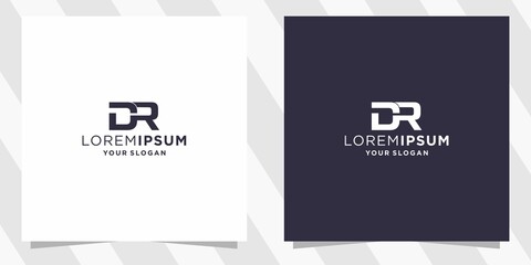 letter dr logo with minimal design - obrazy, fototapety, plakaty