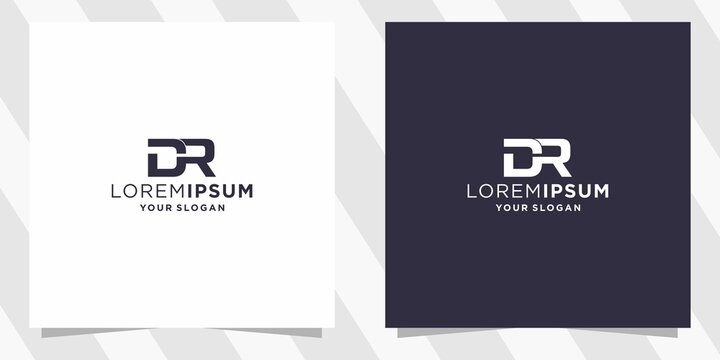 letter dr logo with minimal design