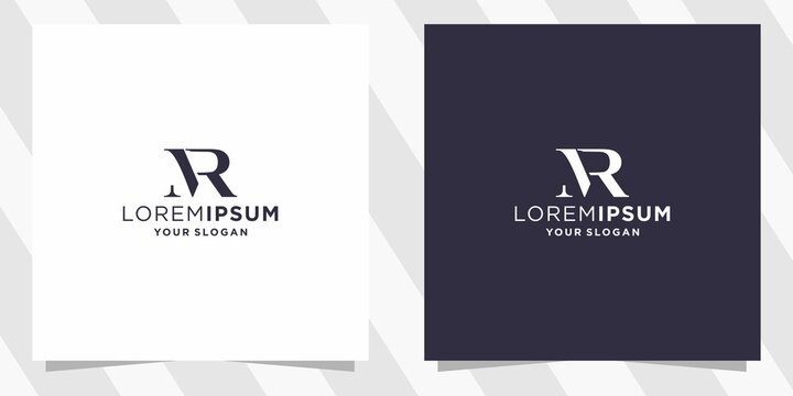 letter mr logo with minimal design