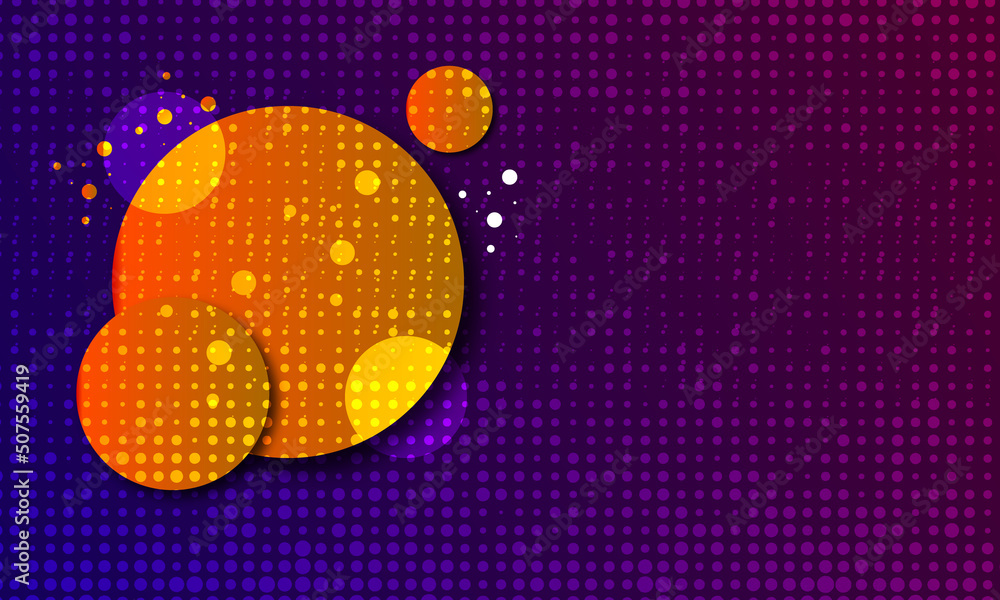 Poster background with circles .