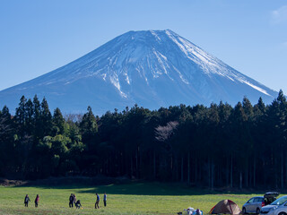 富士のふもとでキャンプ