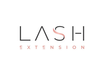 lash minimal typography logo design