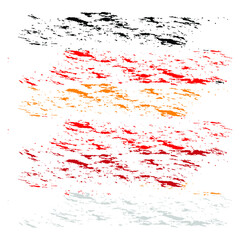 red and blue watercolor splashes, colorful brush stroke on white background