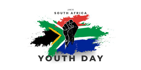 South Africa Youth Day, 16 june celebration. vector illustration. - obrazy, fototapety, plakaty