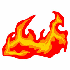 Fire cartoon art element  illustration of a fire