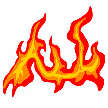 Fire cartoon art element  fire and flames