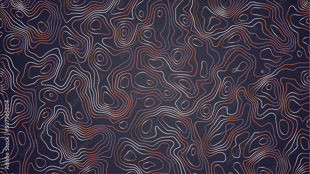 Poster background of the topographic map. topographic map lines, contour background