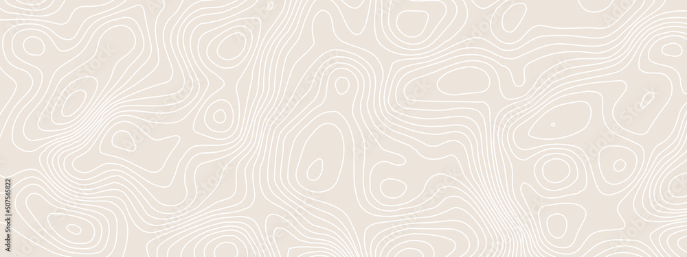 Poster geographic topographic map. retro topography map background for horizontal banner.