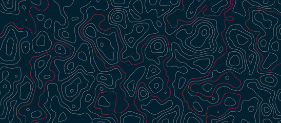Background of the topographic map. Topographic map lines, contour background