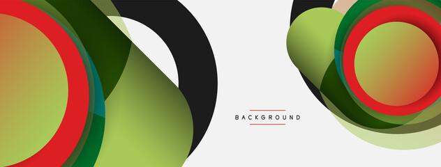 Circle and round shapes abstract background. Vector illustration for wallpaper banner background or landing page