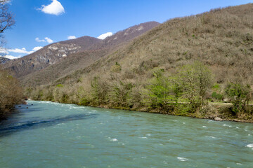 mountain river in the mountains