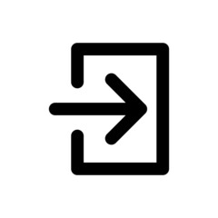 Simple login icon, Vector line icon on white background.