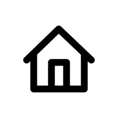 Simple home icon, Vector line icon on white background.