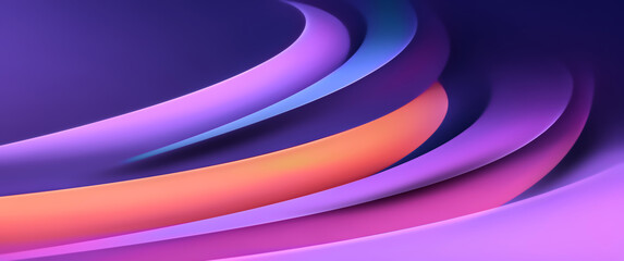 Ultra Wide Abstract Colorful 3D Background