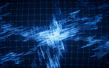 Random sketch lines background, 3d rendering.