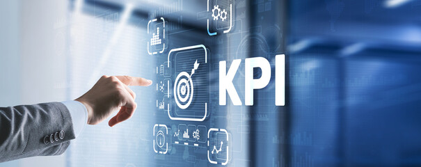 KPI Key Performance Indicator Business Internet Technology Concept on Virtual Screen