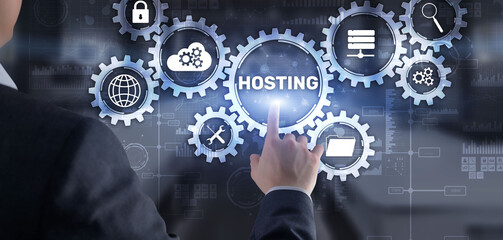 Hosting Business, Technology, Internet and network IT concept