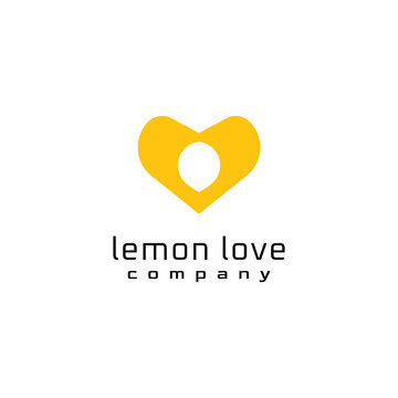 sweet lemon love logo design