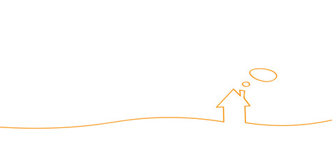 家のラインイラスト素材