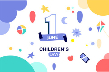 template banner with the concept of national children's day of nature concept	