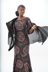 Portrait of pretty Nigerian woman dressed in Traditional Hausa Dress