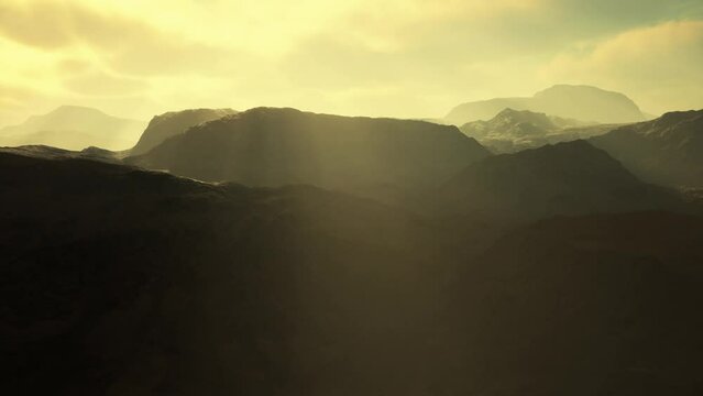 barren mountains in afghanistan in dust