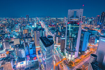 Fototapeta premium 大阪駅前第三ビルから見た梅田の夜景