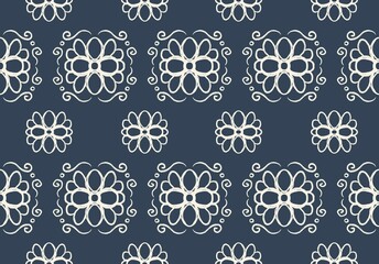 Ethnic Mandalas with flower seamless pattern Design for backgound,carpet,wallpaper,fabric,Book,clothing,wrapping.embroidery style