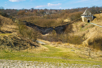 view of an ancient stone fortress