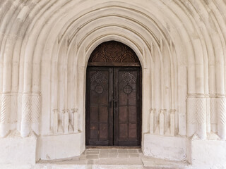 vintage doors, of an ancient castle