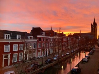 Delft sunrise & Old Church