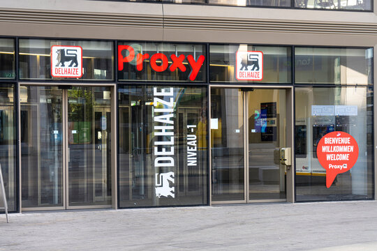 Delhaize brand supermarket store in Luxembourg