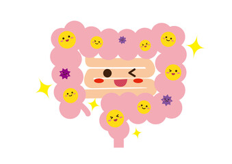 健康な大腸　キャラクター　線なし