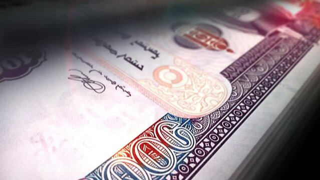 Mongolian Togrog, Tugrik money counting. MNT banknotes. Fast cash note count macro loop. Business and economy loopable and seamless concept. Economy and business in Mongolia.