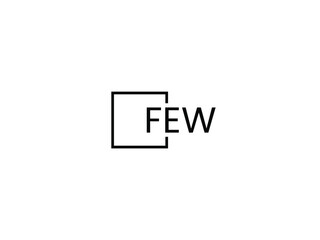 Fototapeta premium FEW Letter Initial Logo Design Vector Illustration