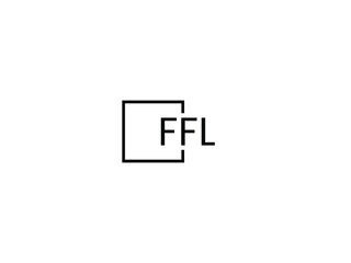 FFL Letter Initial Logo Design Vector Illustration