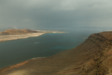 view of La Graciosa from Mirador del Miro