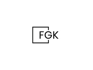 FGK Letter Initial Logo Design Vector Illustration